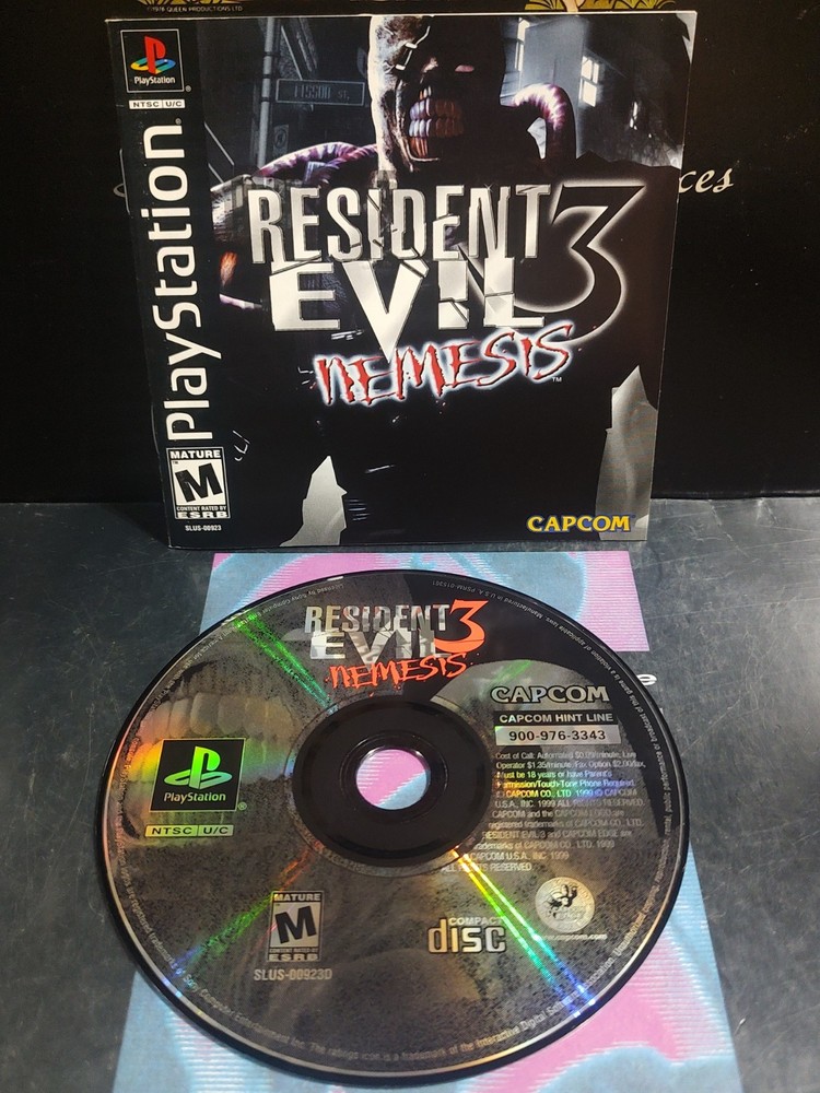 Sony PlayStation 1 Resident Evil 3 Nemesis Disc & Manual Only PS1 Tested Working