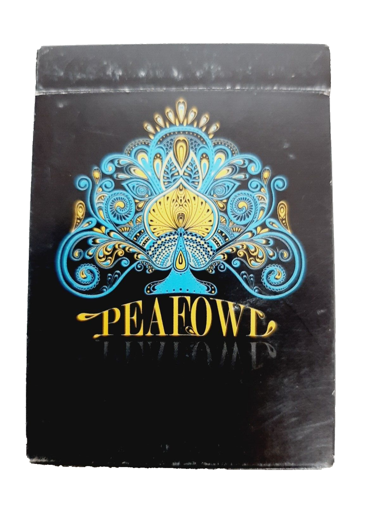 Peafowl Black Playing Cards Aloys Design Studio Yolanda Deck Linoid Finish