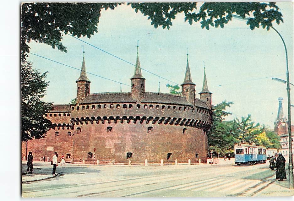 Postcard Barbican Kraków Poland