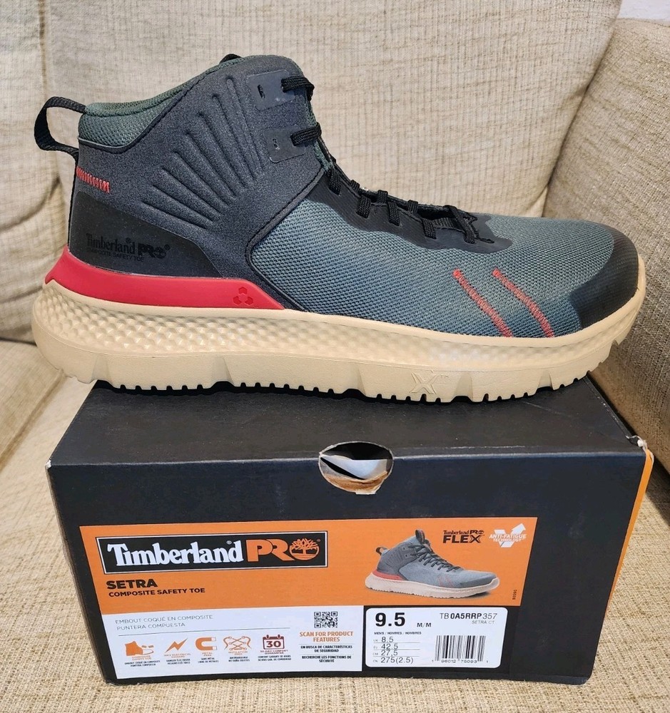 Timberland Mens Setra Taupe Work & Safety Boots Size 9.5