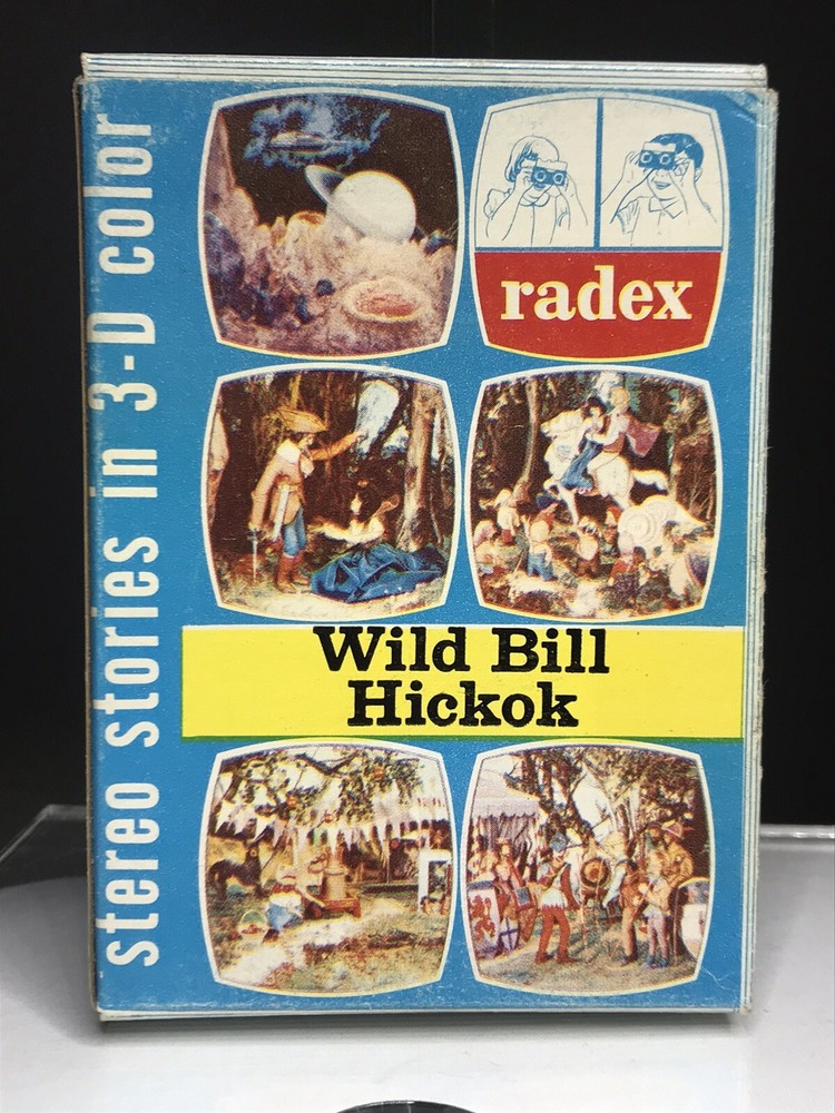 Vintage Radex Viewer Stereo Card Stories ~ Vol 17 ~ Wild Bill Hickok ~ 3-D