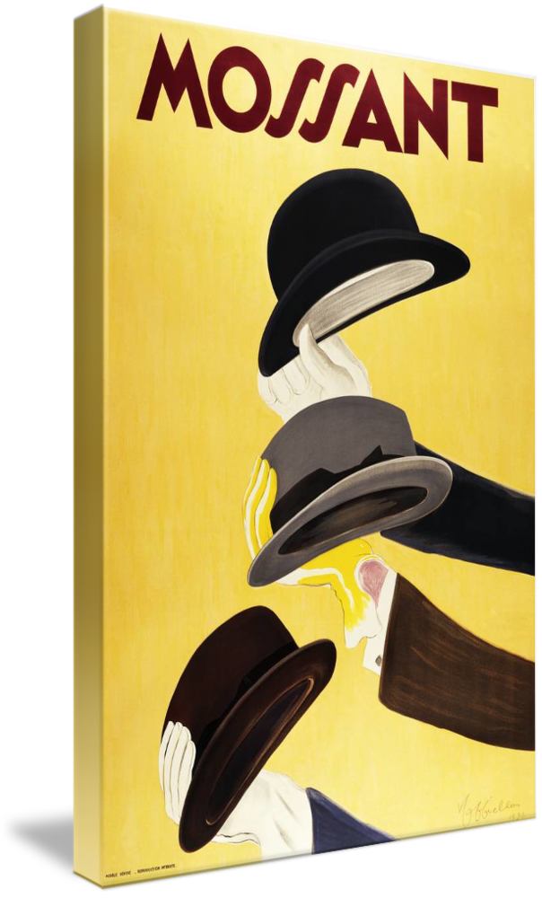 Canvas Art - Mossant Hats by Cappiello Vintage Advertisement,