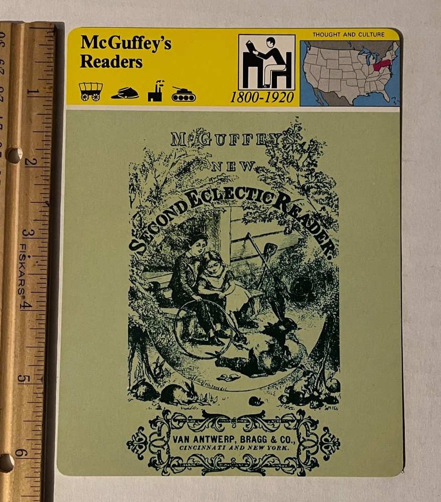 1979 Panarizon McGuffey’s Readers Books Cover Collectible Large Card Vtg