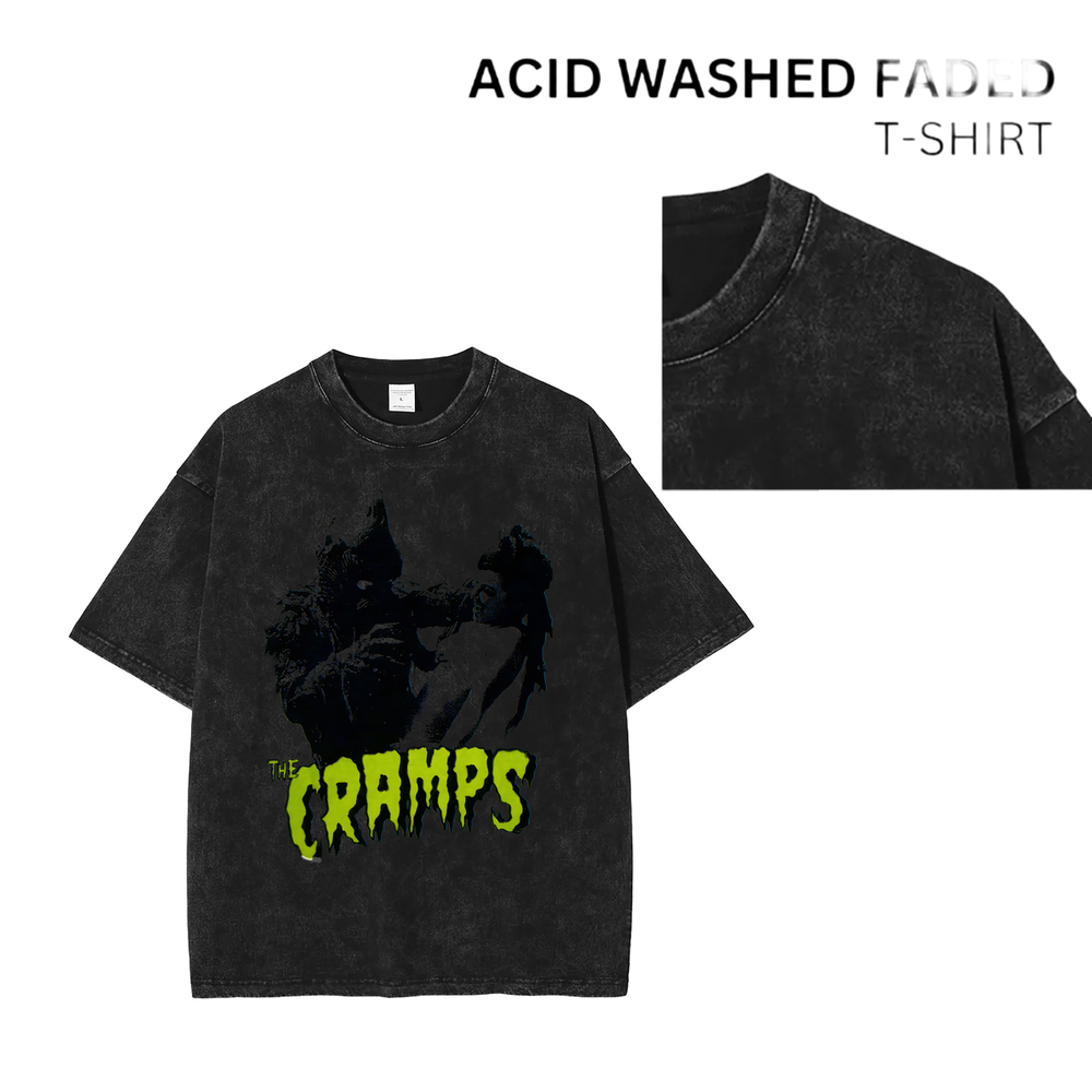 90s Vintage Acid Washed Rock Band Tee - Unisex Faded T-Shirt 103042-image