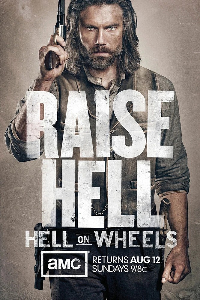 Hell On Wheels AMC TV Show Art Poster for Indoor Outdoor Wall Decor