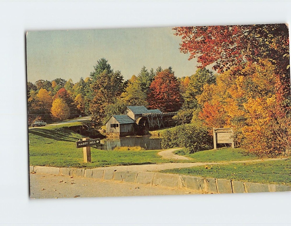 Postcard Mabry Mill Blue Ridge Parkway Meadows of Dan Virginia USA
