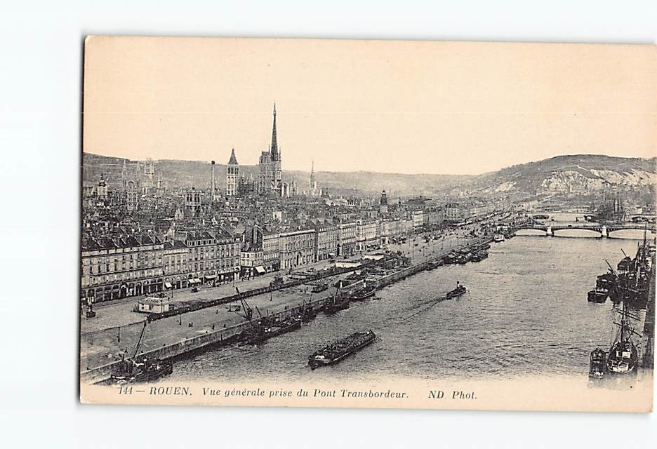 Postcard Rouen Transporter Bridge France