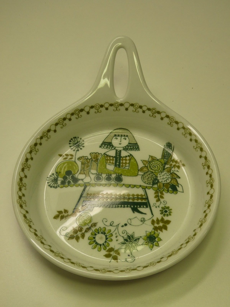 FIGGIO TURI SERVING PLATE SERVING SAUCEPAN NORWAY POTTERY MID CENTURY