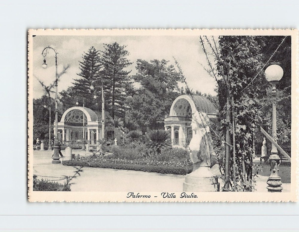 Postcard Villa Giulia Palermo Italy