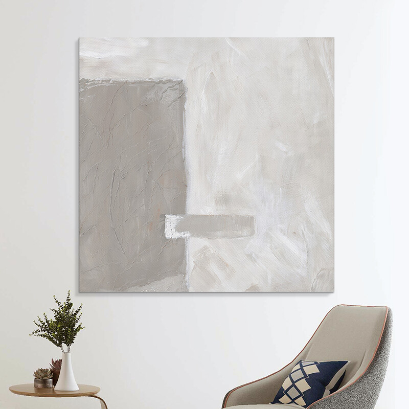 Handmade Abstract Painting Canvas Art Minimalist Acrylic Painting Oversize Wall