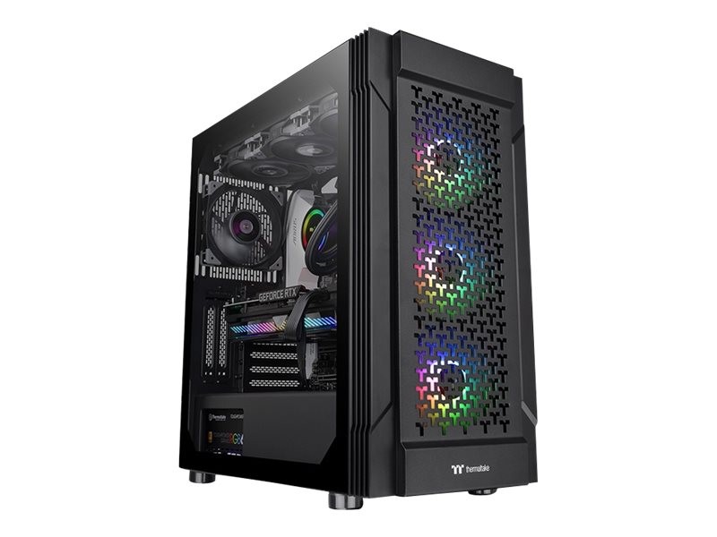 Thermaltake Versa T27 TG ARGB Midi Tower PC Black ATX EATX CA-1W2-00M1WN-01