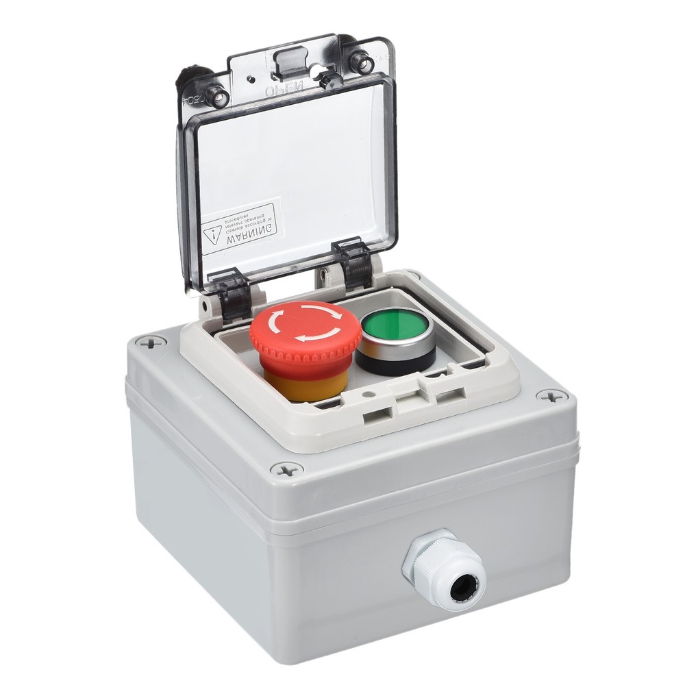 IP67 Waterproof ABS Emergency Stop Push Button Box for Electrical Fire Safety-image