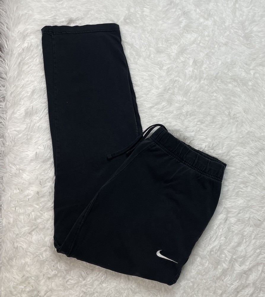 Nike Sportswear French Terry Sweat Pants Men’s Size L Large Black Straight Leg