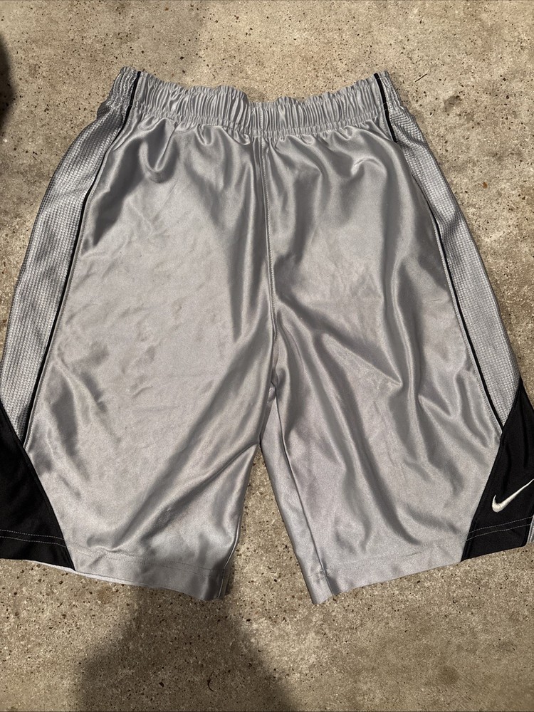 Nike Men’s Size Medium Grey With Black Stripes And Swoosh Shorts