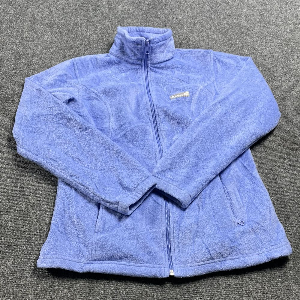 Columbia Women's Blue Fleece Full Zip Pockets Jacket Size M