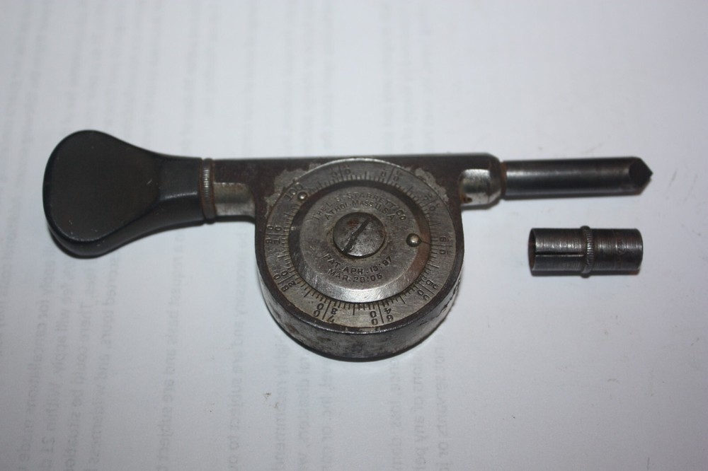 Vintage Starrett 107 Speed Indicator Tachometer Pat. 4/13/1897, 3/26/1905 USA