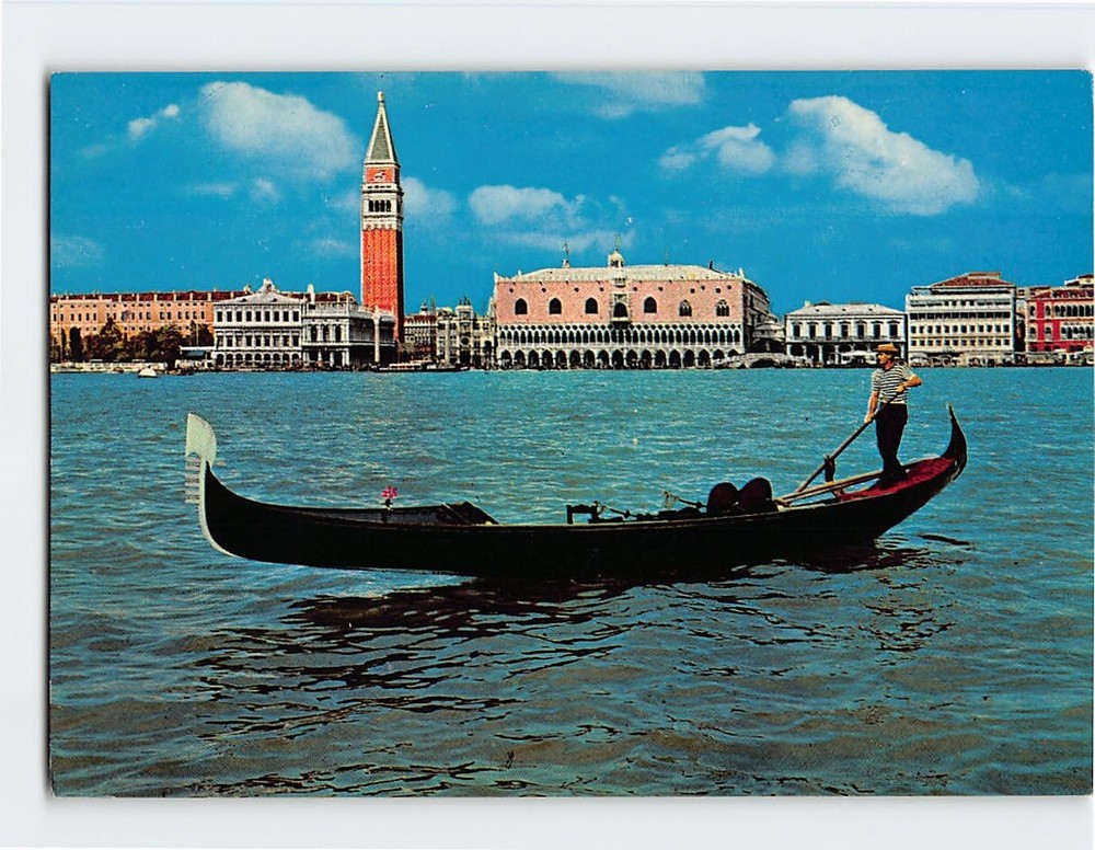 Postcard The view from a gondola Venice Italy
