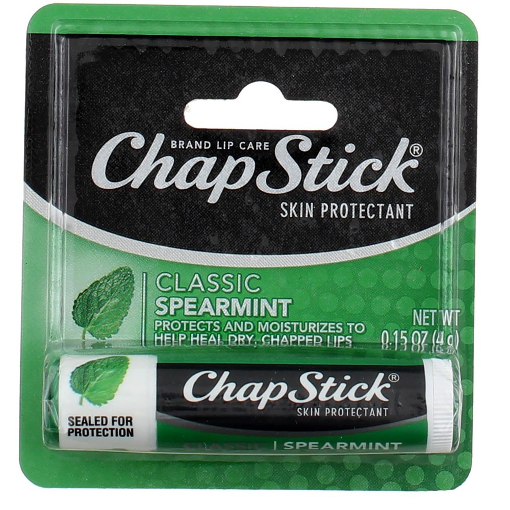 4 Pack Chapstick Classic Spearmint Lip Balm 0.15 oz Each