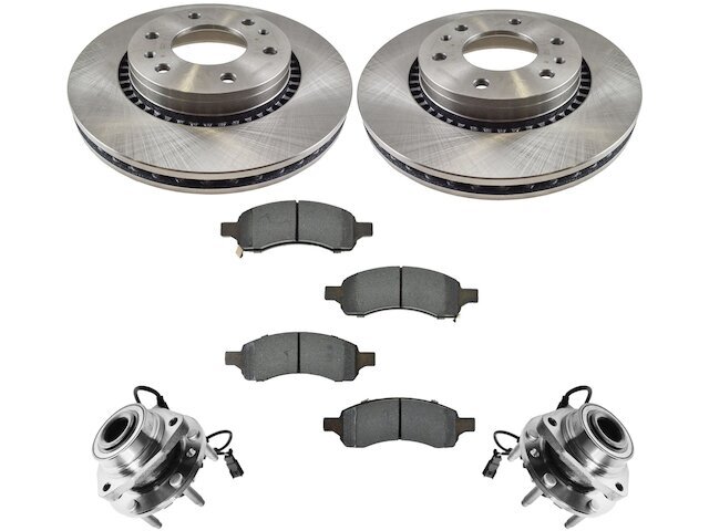 Front Brake Pad and Rotor and Wheel Hub Kit fits Trailblazer 2006-2009 99KMFS