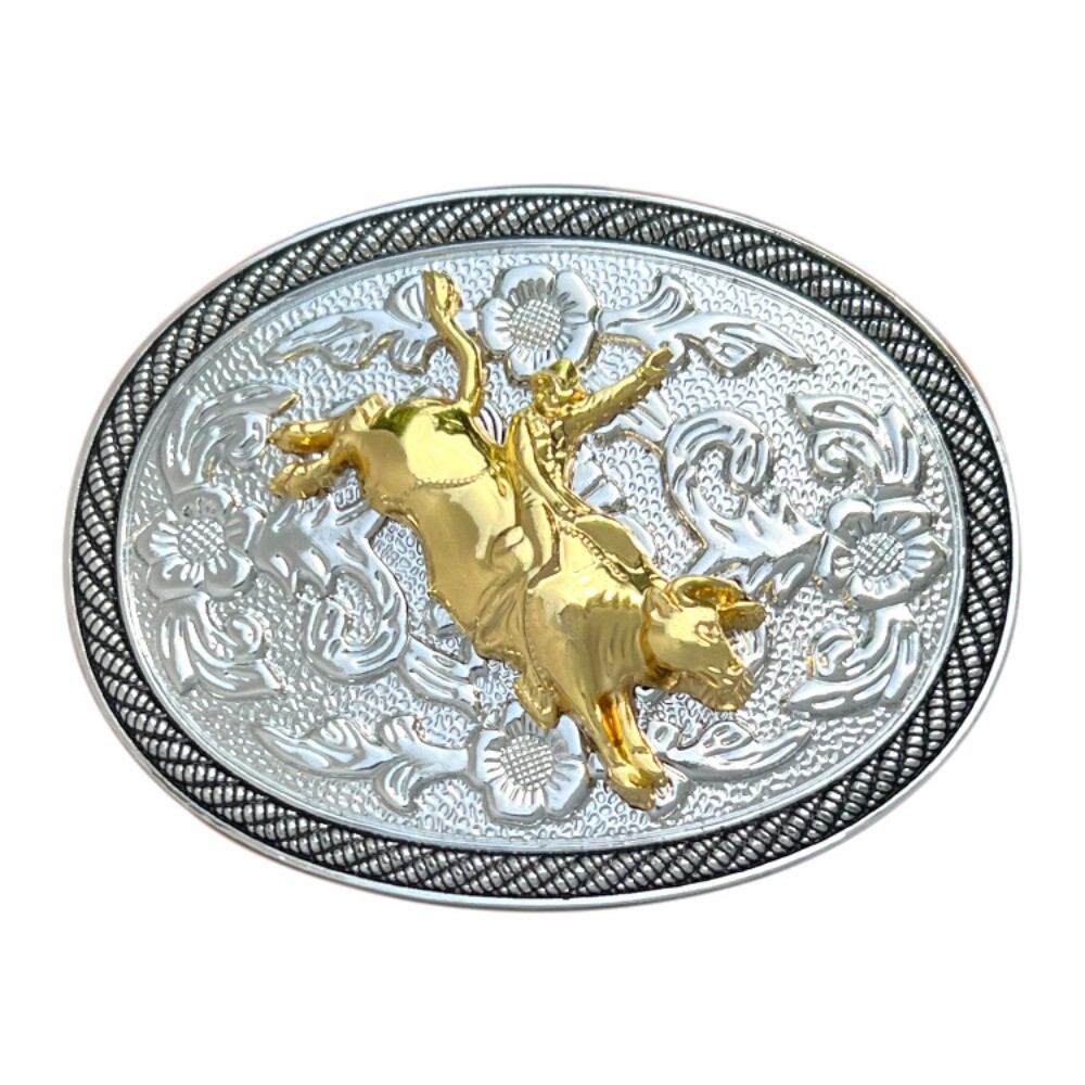 Western Belt Buckle for Men & Women Cowboy Rodeo Vintage Style Wear Bull Riding