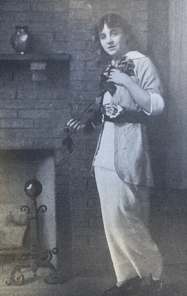 1915 Vintage Magazine Illustration Actress Patricia Collinge