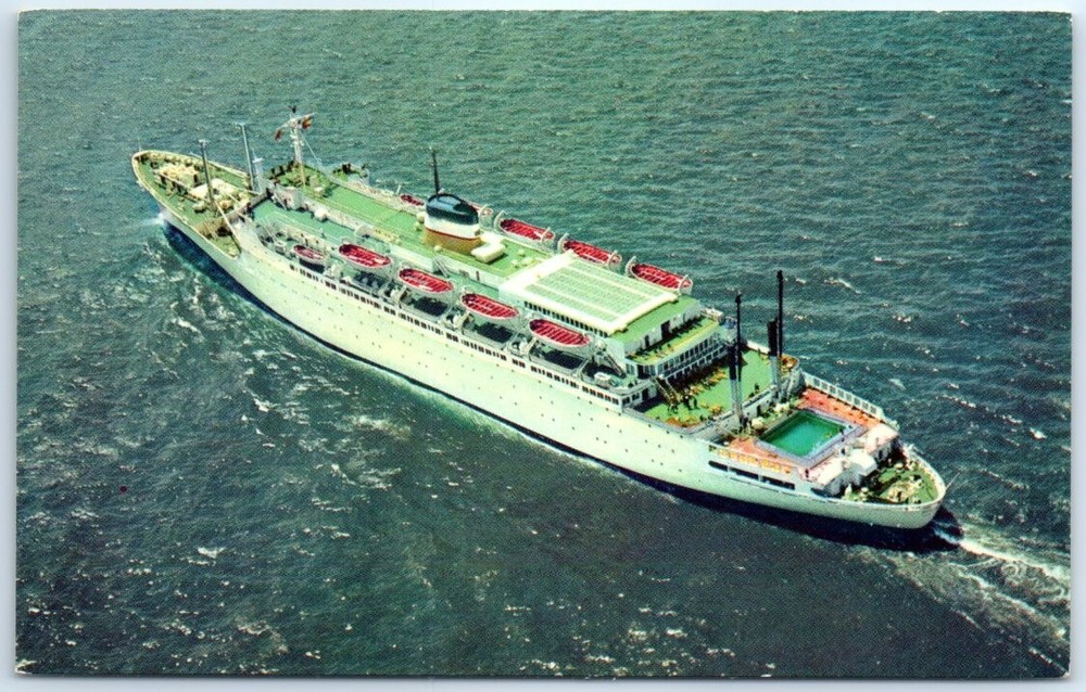Postcard - S. S. Atlantic - American Export Insbrandtsen Lines