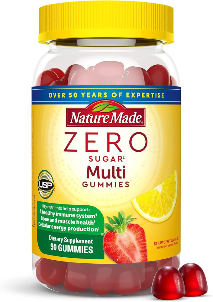 Zero Sugar Multivitamin Gummies, Daily Nutritional Support Vitamin Supplements,
