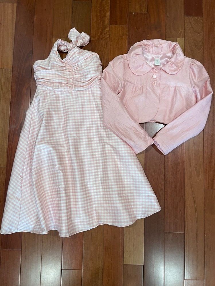 Gymboree Ice Cream Social silk easter halter dress with shrug jacket sz. 12