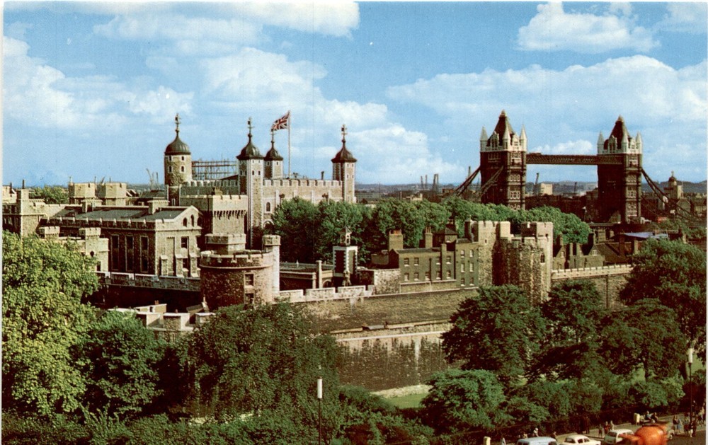Tower, Tower Bridge, London, Natural Series, Colour Photo, Greetings, Postcard