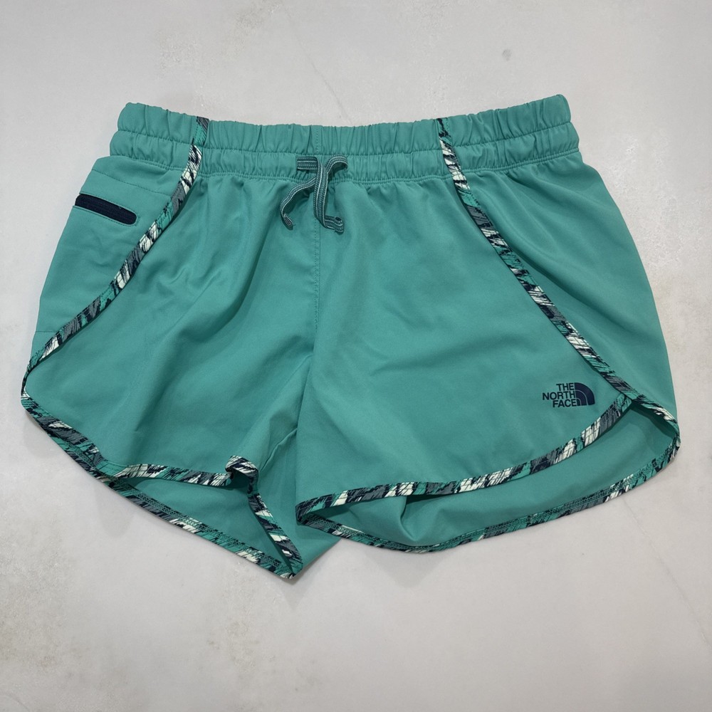 The North Face Women’s M Green Running Shorts Quick Dry Drawstring Active Gym