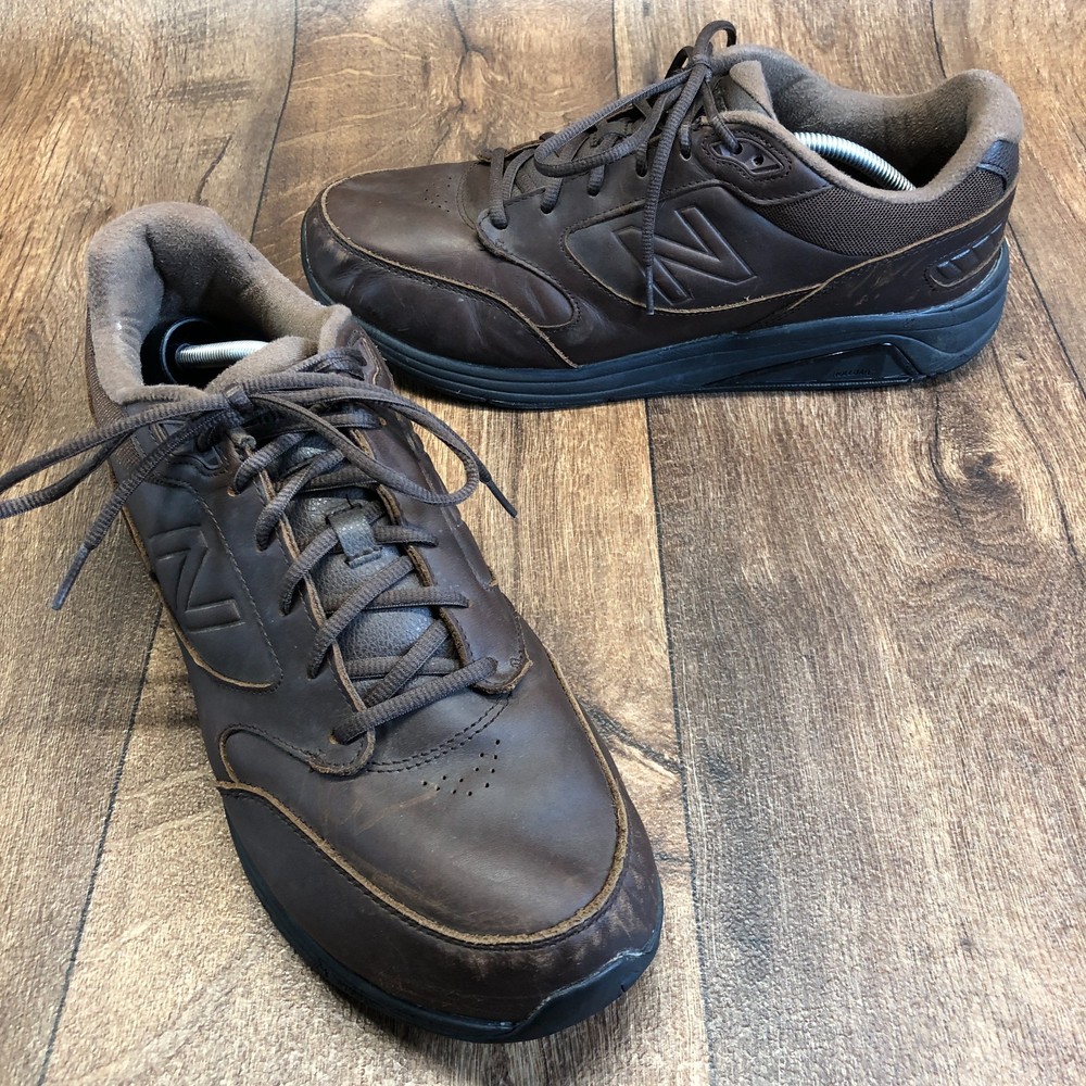 Men's Size 12 2E New Balance 928v3 Brown Leather Walking Shoes