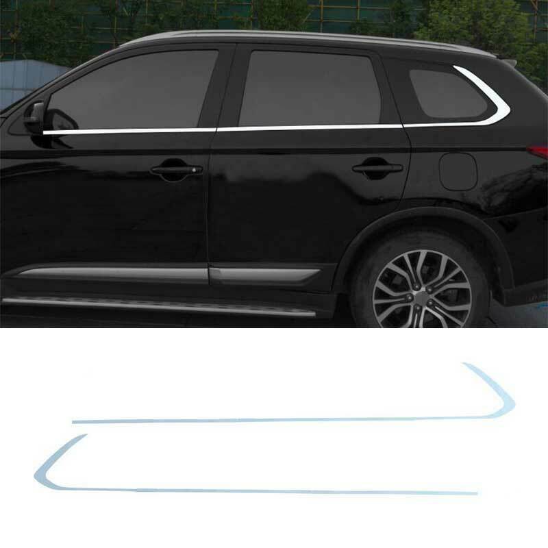 For Mitsubishi Outlander 2013-21 Chrome Steel Car Window Bottom Strip Sill Trim