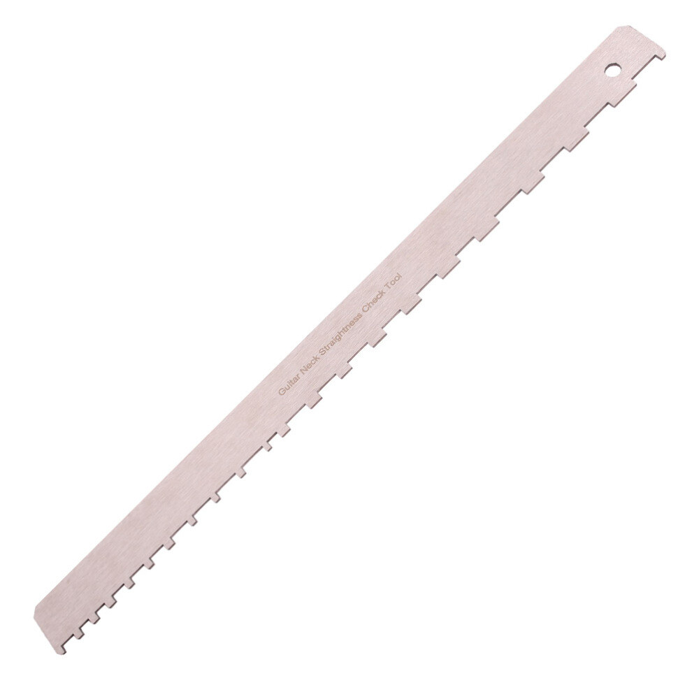 Guitar Action Gauge with Notched Straight Edge Ruler for Neck Measurements  