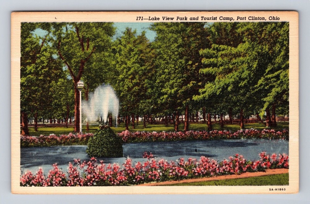 Port Clinton OH-Ohio, Lake View Park And Tourist Camp, Antique Vintage Postcard