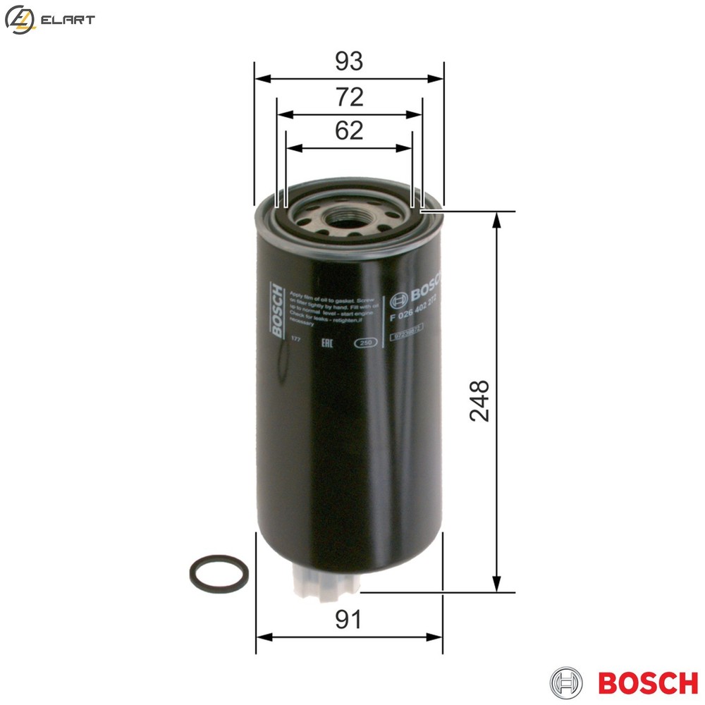 FUEL FILTER F 026 402 272 FOR DAF CF LF/45/55 PX-5112/5135/5157 4.5L 4cyl LF 55