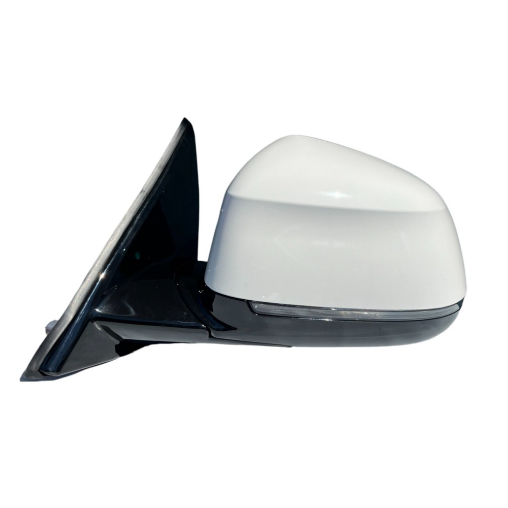 White Power Fold Left Driver Side View Mirror With Signal For BMW X4 2015-2018
