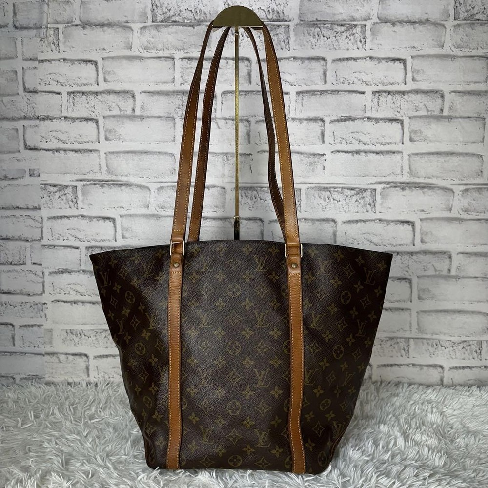 Louis Vuitton Monogram Sack Tote Bag Large Capacity Pre-Owned Made in France