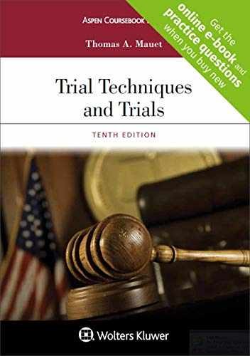 Trial Techniques and Trials + - Paperback, by Mauet Thomas A. - Very Good