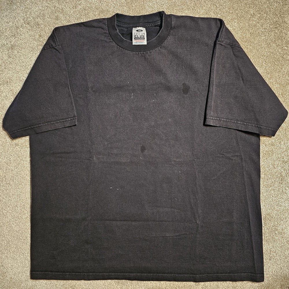 Vintage 90s Y2k Faded Black Pro Club Thrashed T-shirt Mens 2XL Skate Emo Sleeze