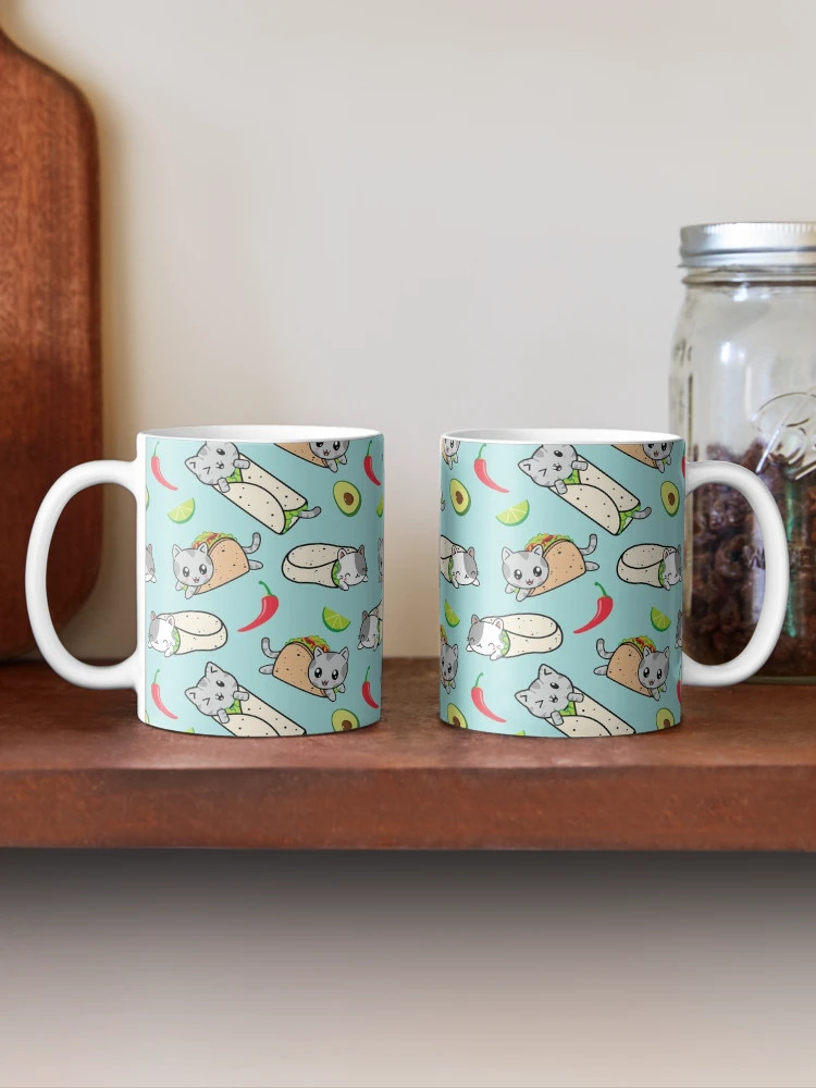 Purrito and Taco Cat Kawaii Print Classic Mug Gift for Family