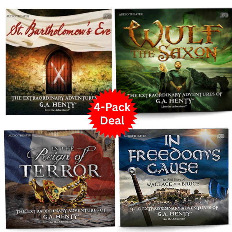 Audio Adventure 4-Pack Deal - G.A. Henty Award Winning Four Audio CD Sets