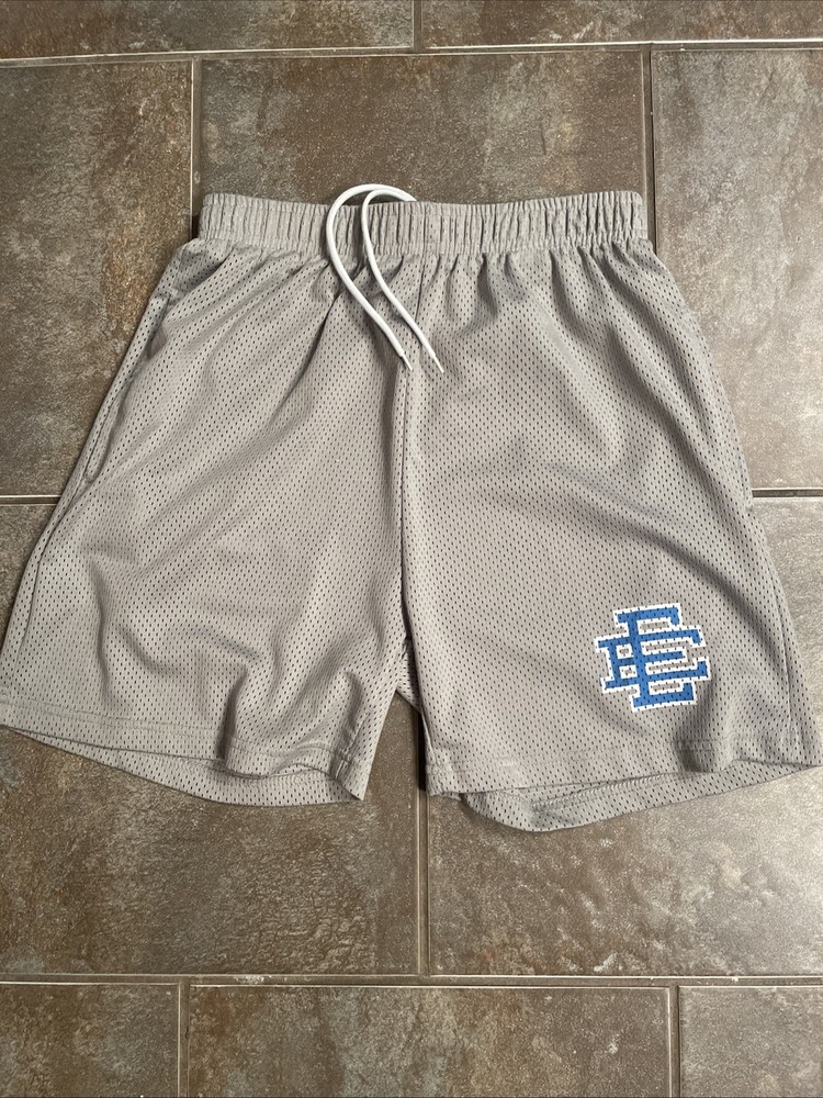 Eric Emmanuel EE Men’s Shorts, Blue/Gray, Size Medium