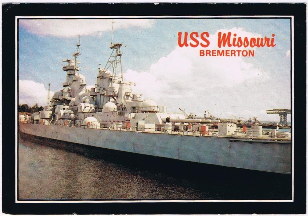 Postcard USS Missouri Bremerton Washington