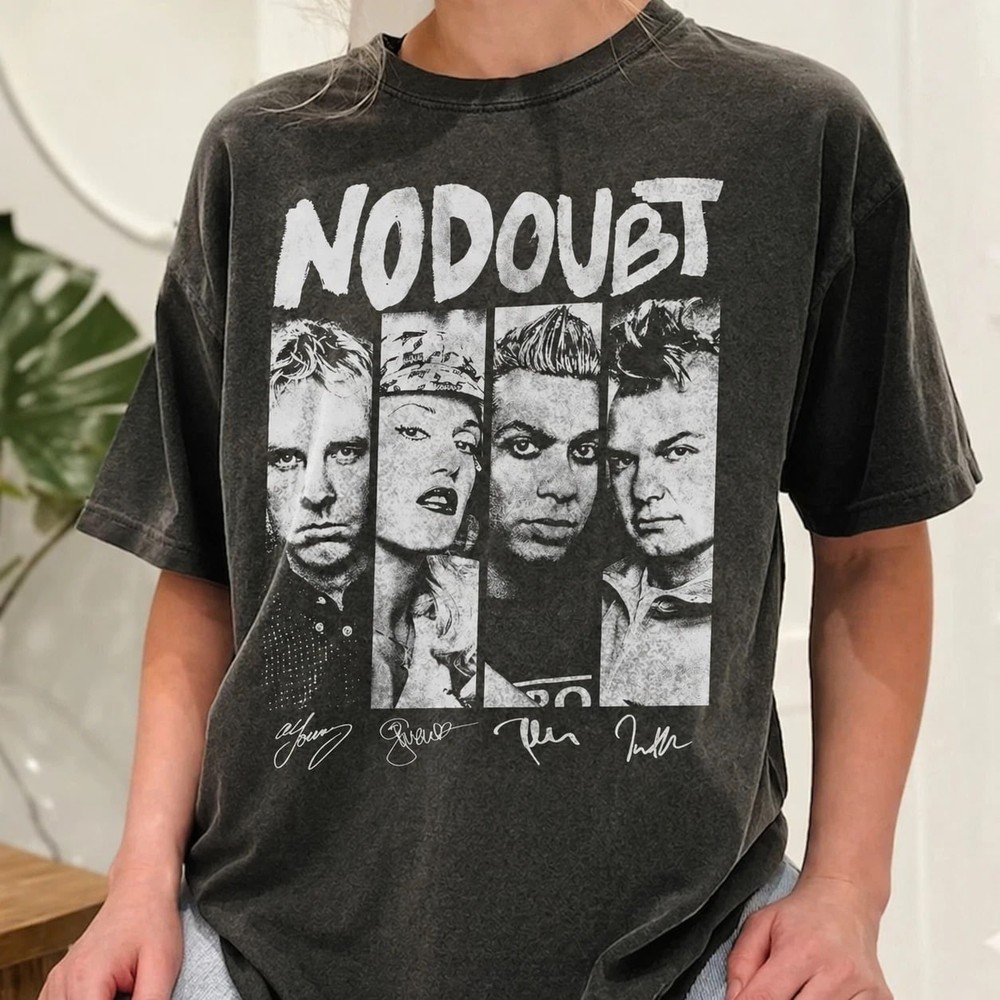 Vintage No Doubt Band Tour Trendy Graphic Cotton Unisex T-Shirt