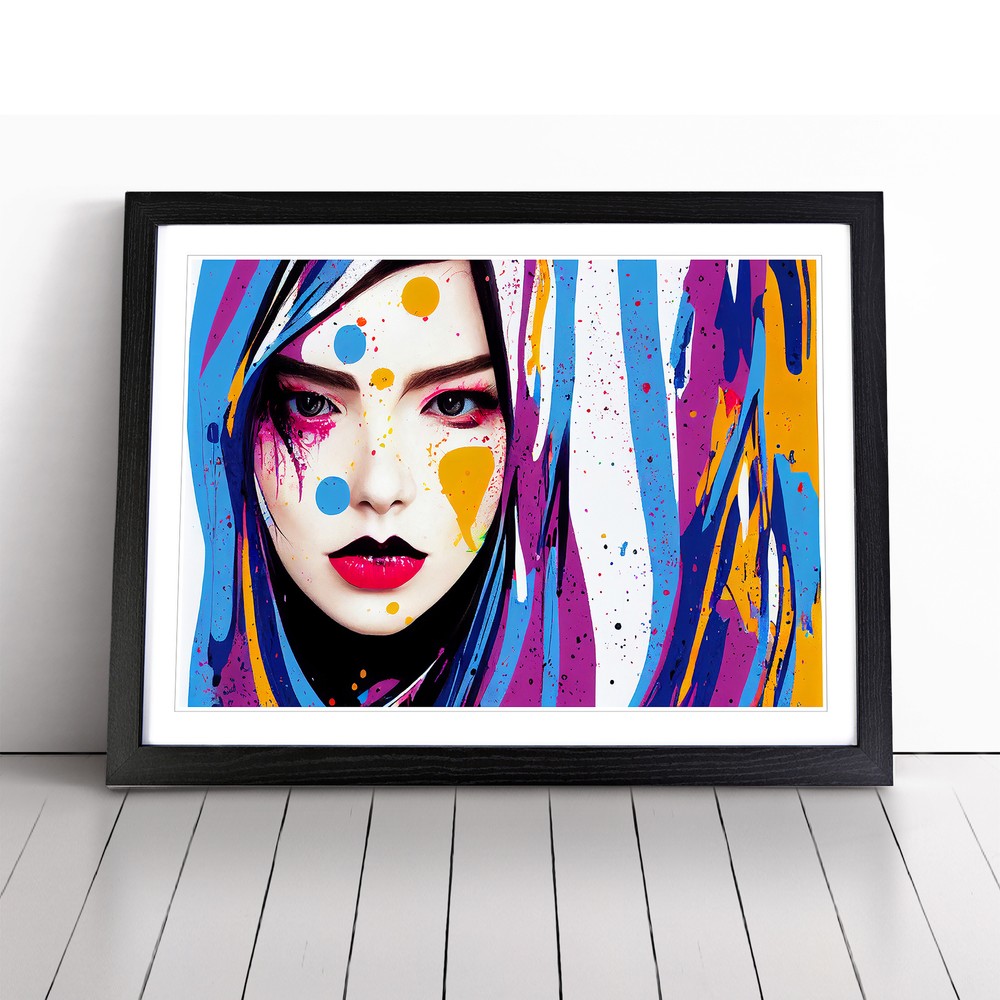 Woman Painted Vol.1 Abstract Wall Art Print Framed Canvas Picture Poster Decor