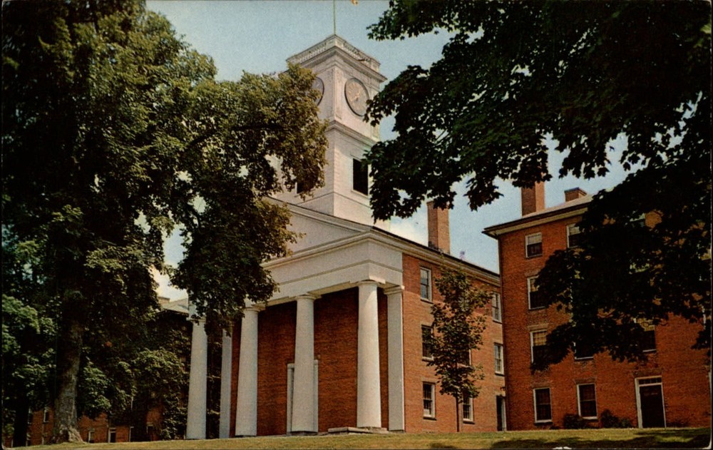 Johnson Chapel Amherst College Massachusetts ~ 1950s-60s vintage postcard