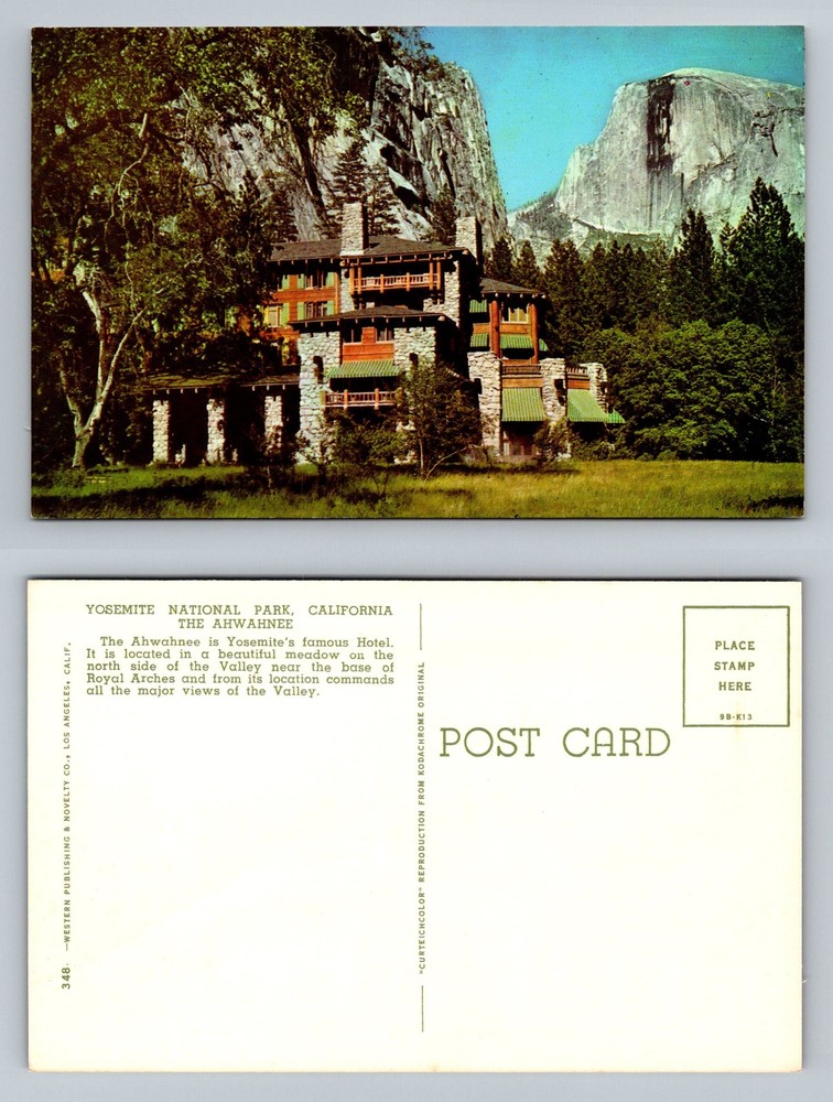 Yosemite National Park, CA-California, Famous Ahwahnee Hotel Vintage Postcard
