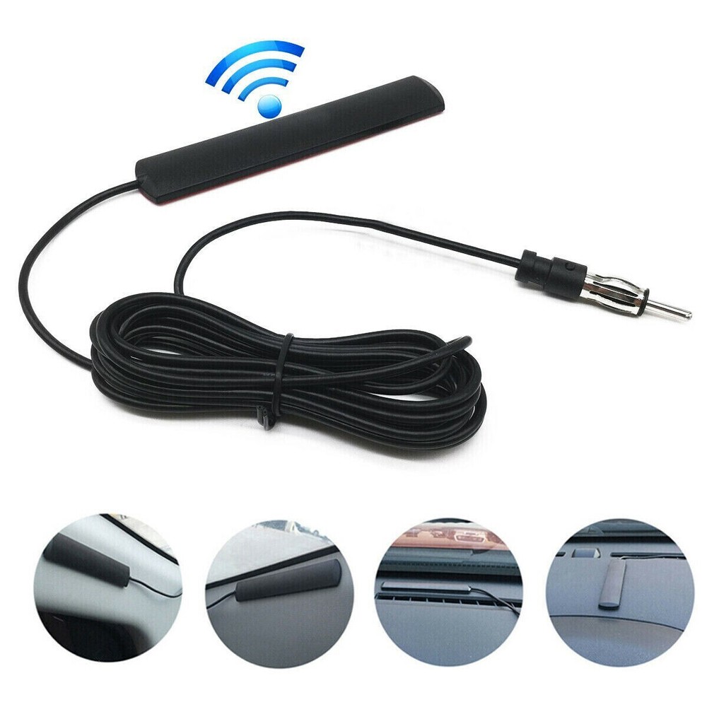 Car Interior Hidden Amplified Antenna Electronic Stereo AM/FM Radio Universal