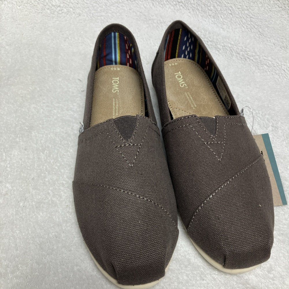TOMS Alpargata Womens 6.5 Slip-On Shoes Recycled Cotton Canvas Comfort Casual