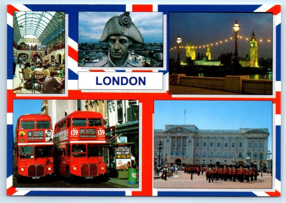 London Split View - ENGLAND UK 4x6 Postcard